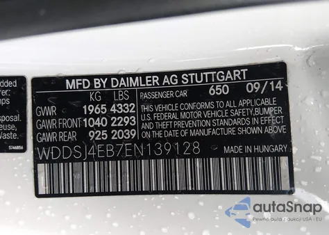 2014 Mercedes-Benz Cla 250 from USA, damaged, VIN WDDSJ4EB7EN139128